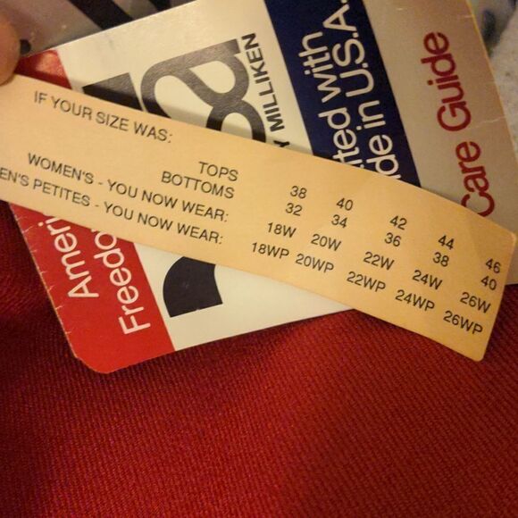 ‎DonnKenny vintage maroon pants size 20W NWT - Picture 5 of 6